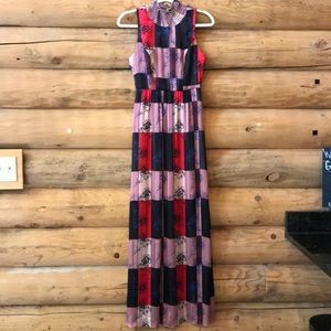 BCBG Generation• floral high collar maxi dress NWT